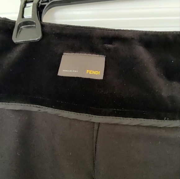 Fendi Velvet Wide Leg Slacks size 44 - Picture 3 of 12
